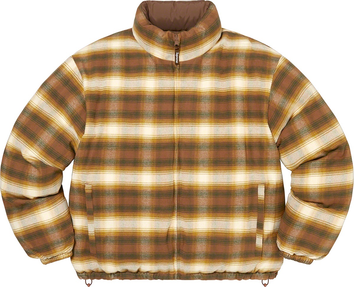 Flannel Reversible Puffer Jacket view 12